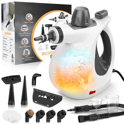 Pressurized Handheld Steam Cleaner Multi Surface Steamer with 12 Accessories for Home Kitchen Car