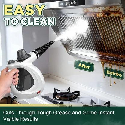 Pressurized Handheld Steam Cleaner Multi Surface Steamer with 12 Accessories for Home Kitchen Car