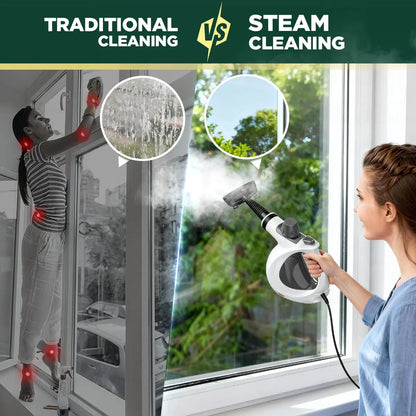 Pressurized Handheld Steam Cleaner Multi Surface Steamer with 12 Accessories for Home Kitchen Car