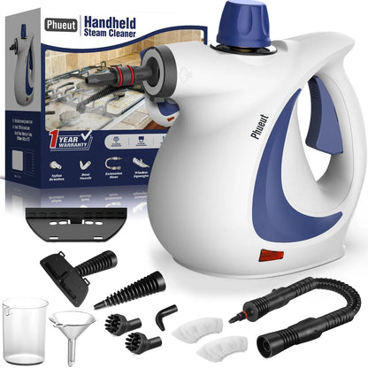 Pressurized Handheld Steam Cleaner Multi Surface Steamer with 12 Accessories for Home Kitchen Car